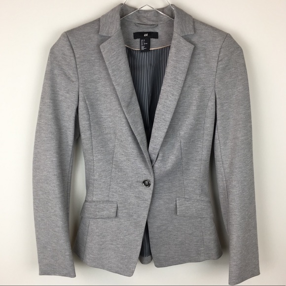 h and m grey blazer